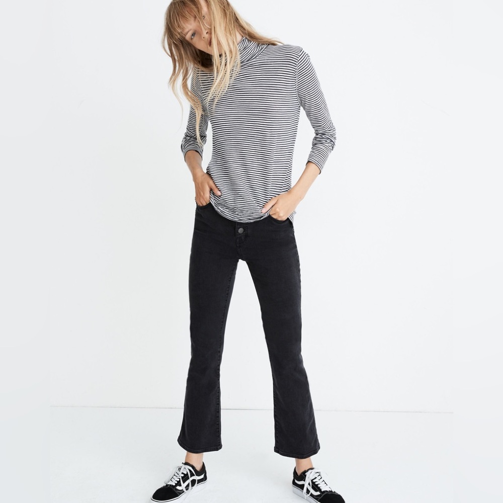 Madewell Whisper Cotton Turtleneck — Eastleigh Stripe